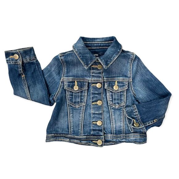 Baby GAP Blue Indigo Trucker Style Classic Denim Jean Jacket 18-24 Months - Picture 1 of 14